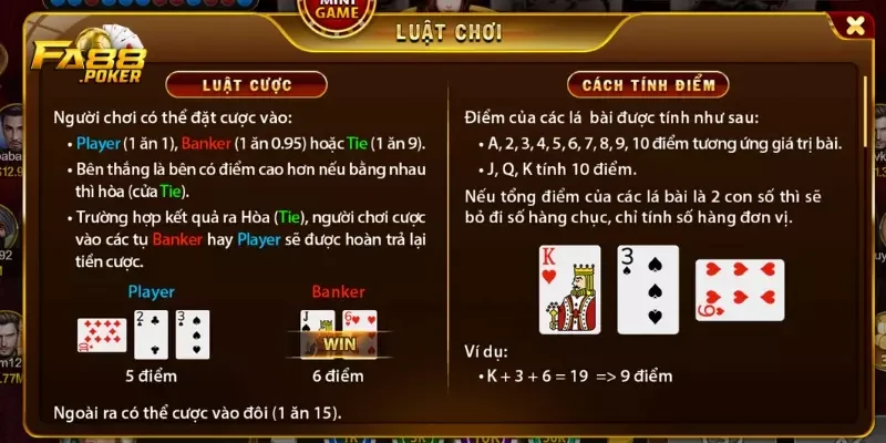 Cược Baccarat FA88 an toàn