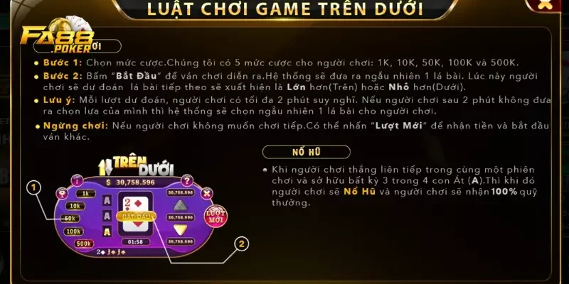 Mẹo thắng game cược trên dưới FA88